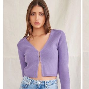 Forever 21 Medium Purple Clasping Cardigan